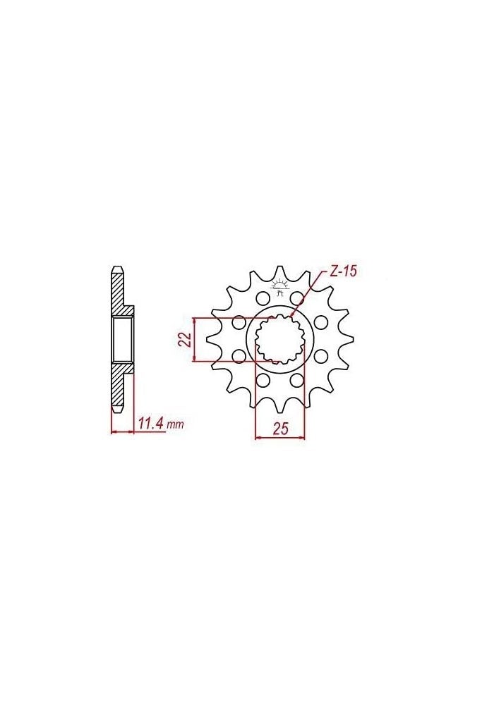 Wivplex 520 Motorcycle Front Sprocket 17T - Image 2