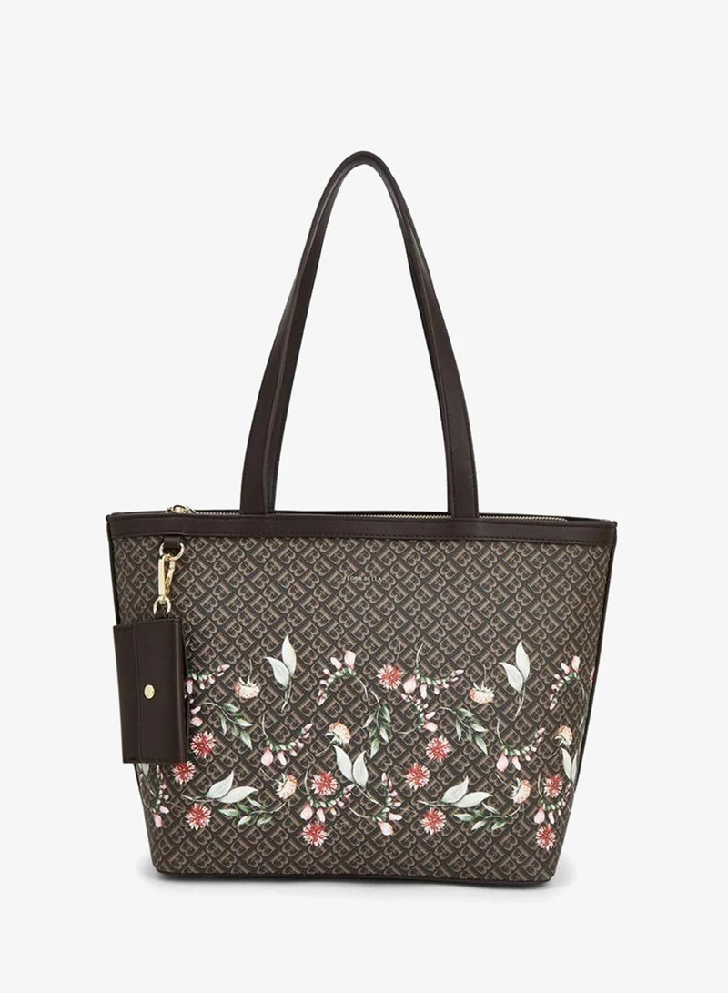 فلورا بيلا من شو إكسبرس Monogram Print Tote Bag With Double Handle