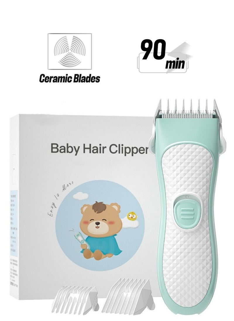 Ru syanl Baby Hair Clippers Quiet Hair Trimmer for Kids Toddler Silent Hair Clippers for Children with Autism Waterproof Rechargeable Cordless Ceramic Blade Haircut Kit  - Image 1