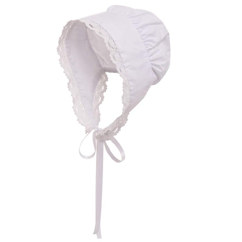 GRACEART Peasant Amish Hat Prairie Cap Women Girls Pioneer Colonial Bonnet 100% Cotton, Color-00plus, M - Image 1
