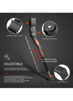 CMGTYYD Bike Kickstand, Side Rear Bracket Adjustable Aluminium Alloy Kick Stand Adult Bicycle Universal for 24-29 Inches Mountain Bike, Road Bike  - Image 2