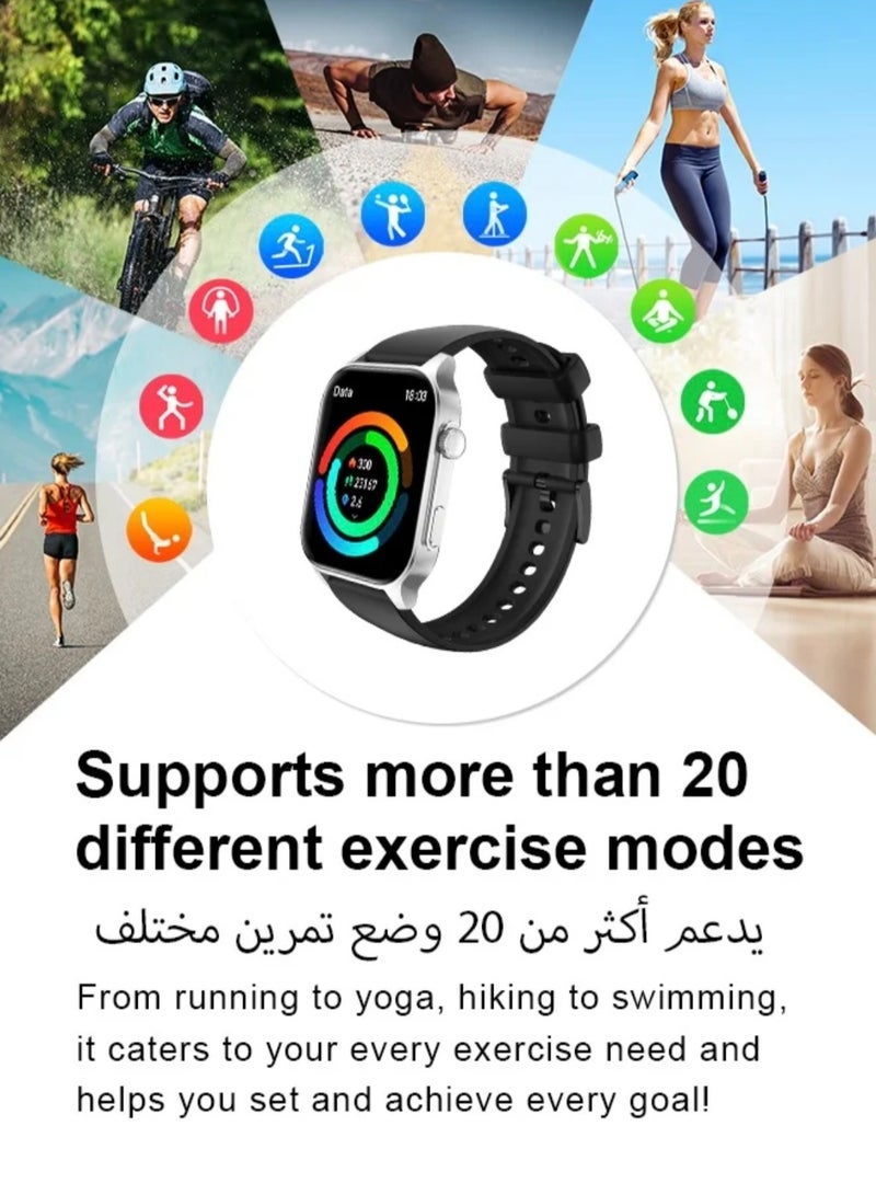 Lee Yon Business Smartwatch,Waterproof Fitness Watch, Bluetooth Calling, Zinc Alloy Vacuum Plating, Heart Rate Monitoring, Black - Image 5