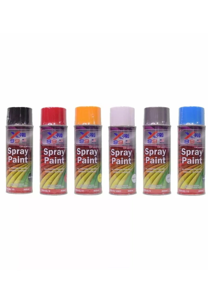 Xpro X-PRO X-Pro 99 All Purpose Spray Paint Orange Red 6, 450ml - Image 2