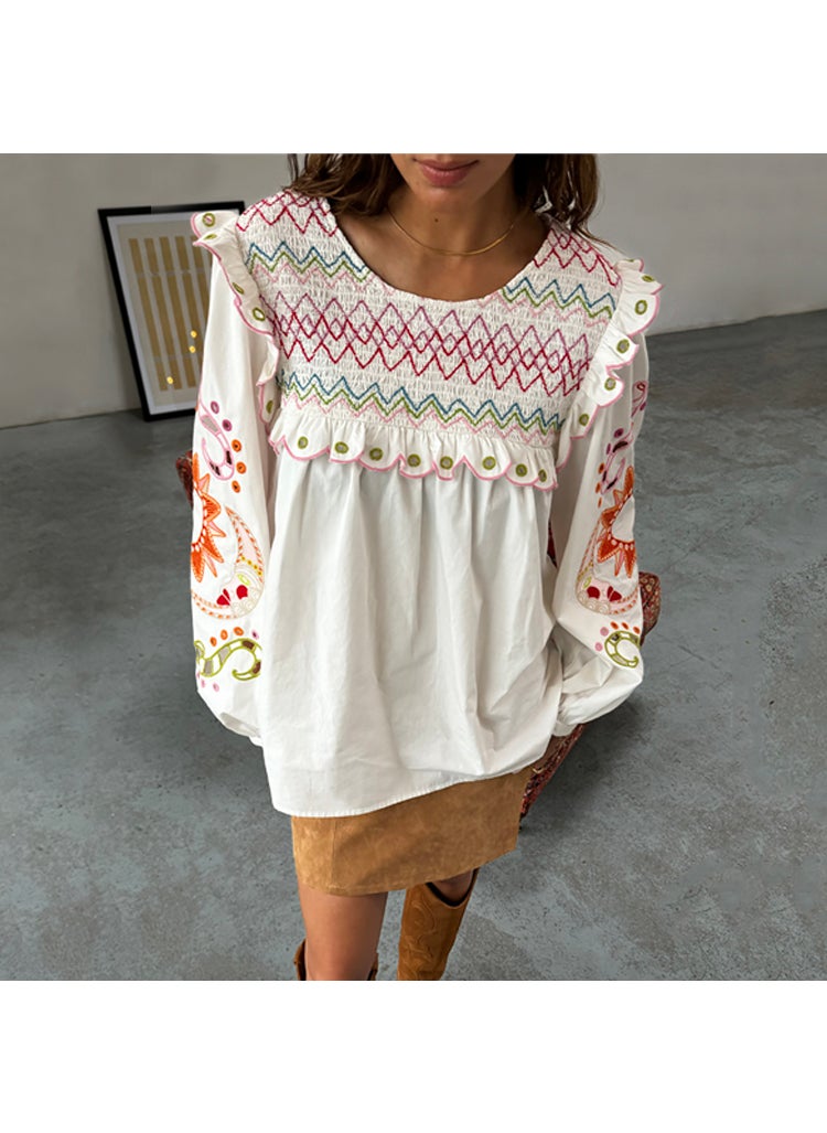 Never fully Dressed - Printed Crew Neck Top - Image 1