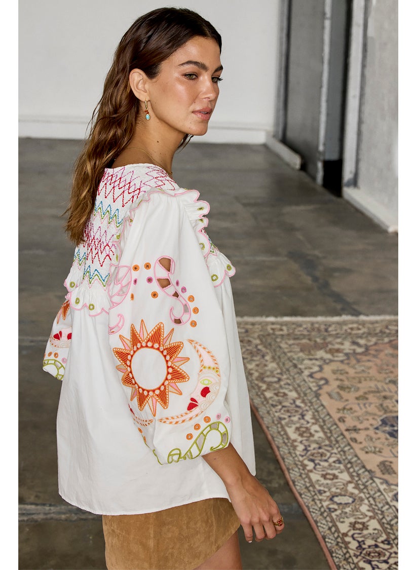Never fully Dressed - Printed Crew Neck Top - Image 1