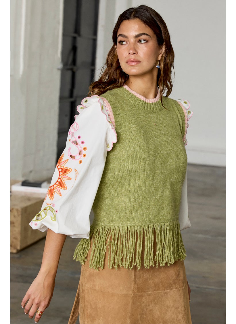 Never fully Dressed - Printed Crew Neck Top - Image 1