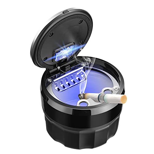 SOLARXIA Car Mini Ashtray with Lid Easy Clean Up Detachable Auto Ashtray for Most Car Cup Holder Home Office - Image 1