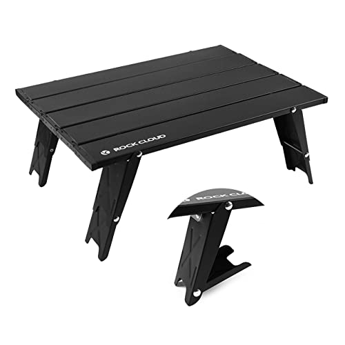 ROCK CLOUD Ultralight Folding Beach Table Adjust Height Aluminum Portable Mini Camping Table - Image 1
