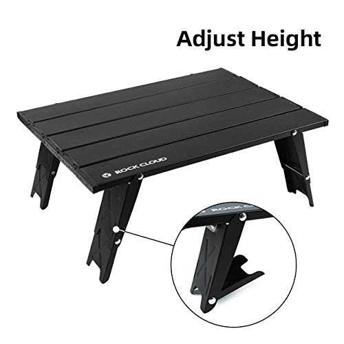 ROCK CLOUD Ultralight Folding Beach Table Adjust Height Aluminum Portable Mini Camping Table - Image 2