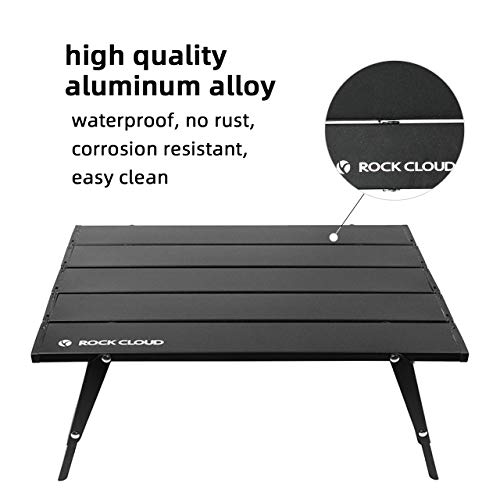 ROCK CLOUD Ultralight Folding Beach Table Adjust Height Aluminum Portable Mini Camping Table - Image 4