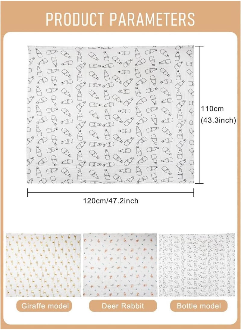 Bebiland 3 Packs Baby Swaddle Blanket,New Born Baby Clothes,Large Premium Knit Baby Burp Cloth Muslin Baby Blankets for Girls & Boys  - Image 2