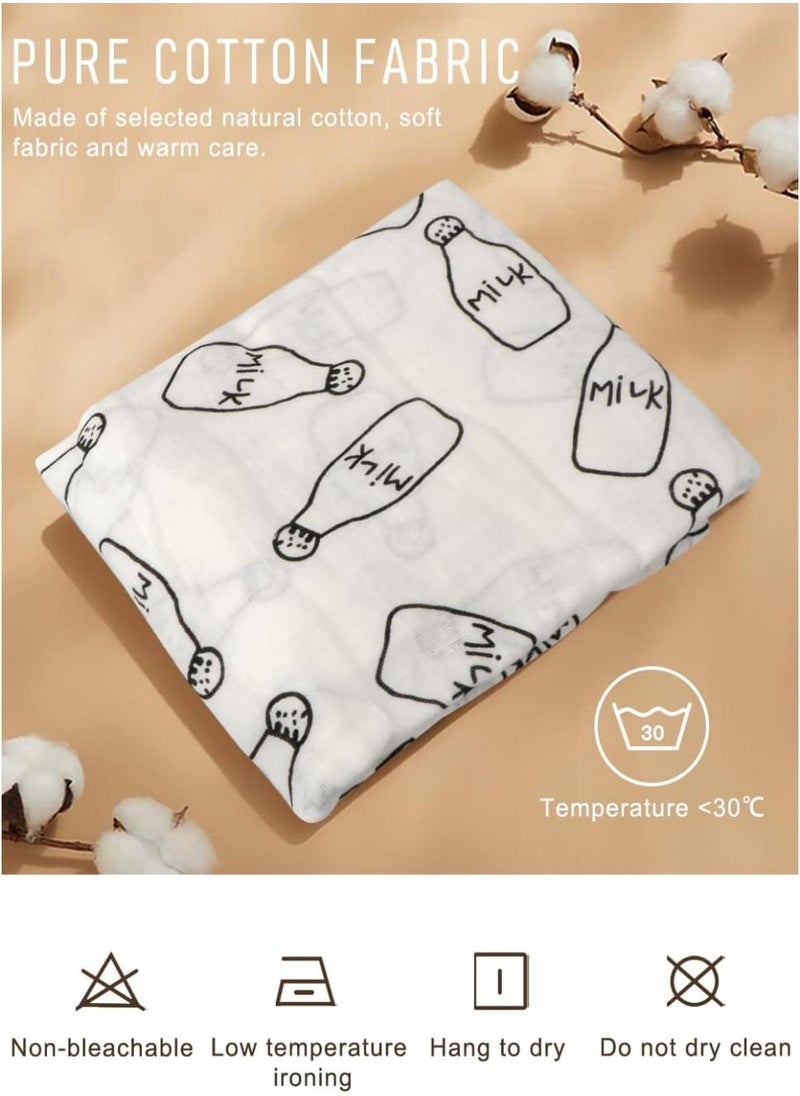 Bebiland 3 Packs Baby Swaddle Blanket,New Born Baby Clothes,Large Premium Knit Baby Burp Cloth Muslin Baby Blankets for Girls & Boys  - Image 4