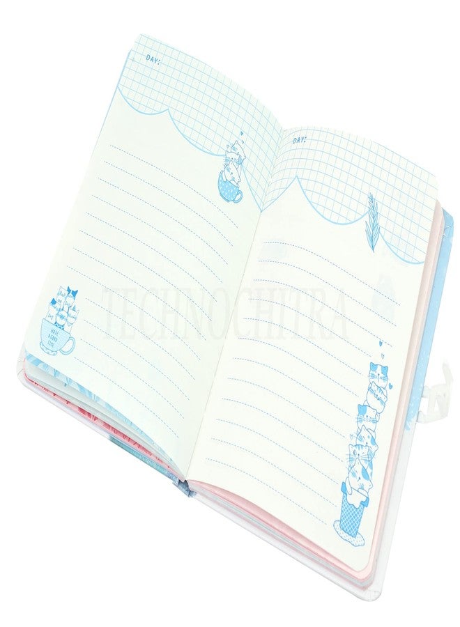 SHREE TECHNESH Freezing Angel Printed Design Secret Personal Lock Dairy With Sparkling Water Gel Pen (21 X 14 X 3 Cm), 80 Pages - Image 4