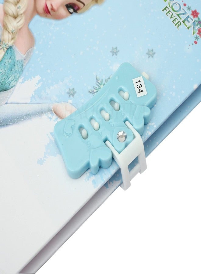 SHREE TECHNESH Freezing Angel Printed Design Secret Personal Lock Dairy With Sparkling Water Gel Pen (21 X 14 X 3 Cm), 80 Pages - Image 2