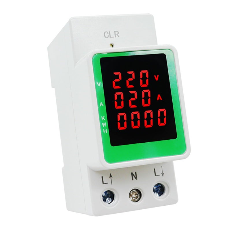 Din Rail Multifunction Digital Power Energy Meter 100A AC 160 270V Kwh Ammeter Voltmeter - Image 4