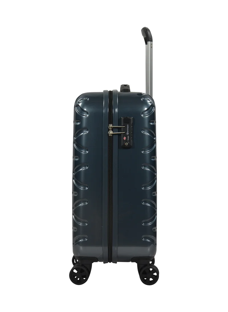 إيمينينت Wheeled Unisex Hard Shell Luggage Trolley Makrolon Lightweight 4 Quiet 360° Double Spinner Wheel Suitcase with TSA lock KG18 Graphite