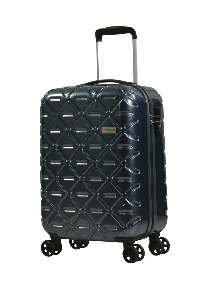 إيمينينت Wheeled Unisex Hard Shell Luggage Trolley Makrolon Lightweight 4 Quiet 360° Double Spinner Wheel Suitcase with TSA lock KG18 Graphite