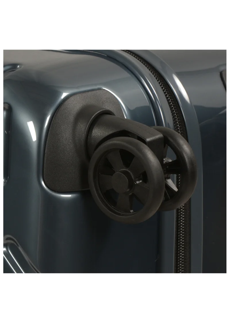 eminent Wheeled Unisex Hard Shell Luggage Trolley Makrolon Lightweight 4 Quiet 360° Double Spinner Wheel Suitcase with TSA lock KG18 Graphite