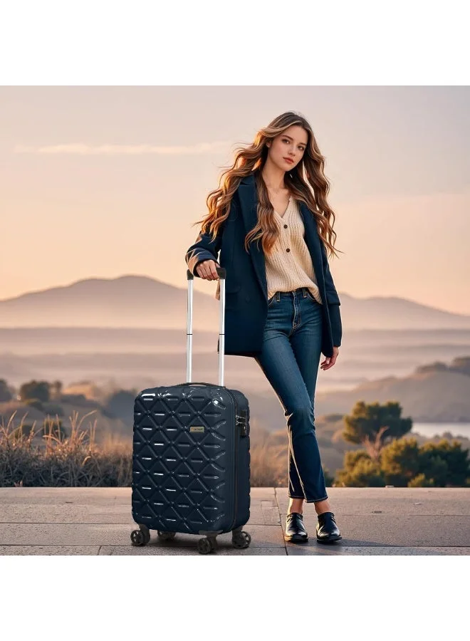 eminent Wheeled Unisex Hard Shell Luggage Trolley Makrolon Lightweight 4 Quiet 360° Double Spinner Wheel Suitcase with TSA lock KG18 Graphite