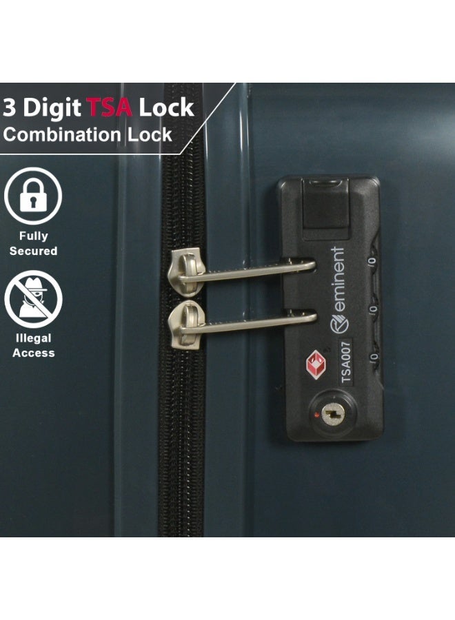 إيمينينت حقيبة سفر بعجلات للجنسين من ماكرولون خفيفة الوزن مع قفل  وعجلات دوارة مزدوجة  درجة - Image 3