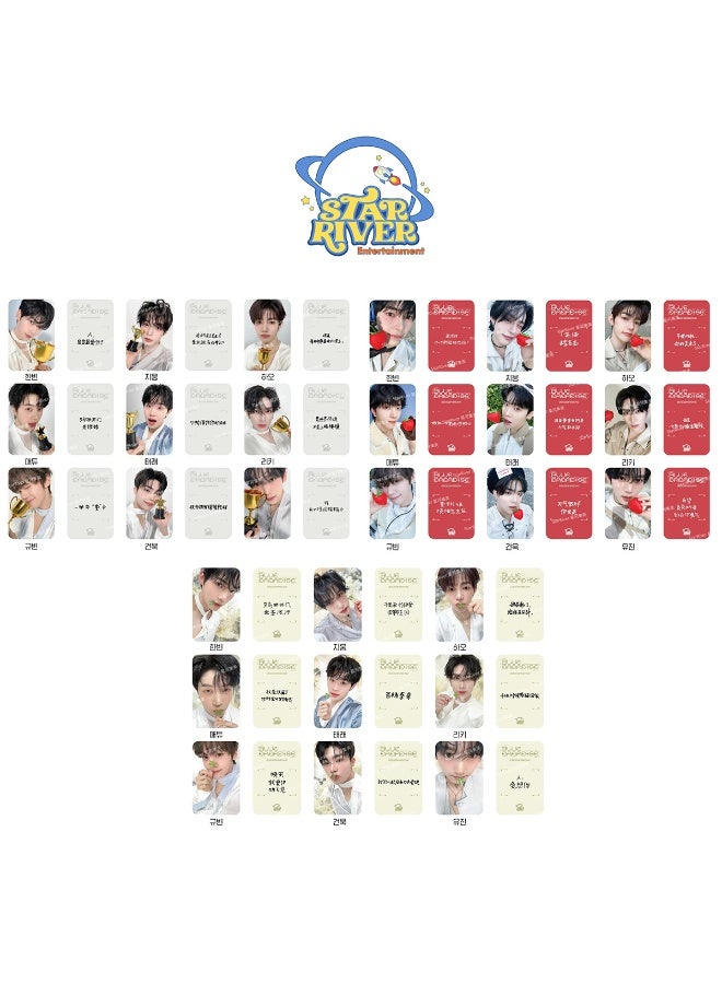 NIBEMINENT 9 Pcs Kpop ZB1 BLUE PARADISE STAR RIVER Lomo Cards Card For Fans Collection Gifts - Image 2