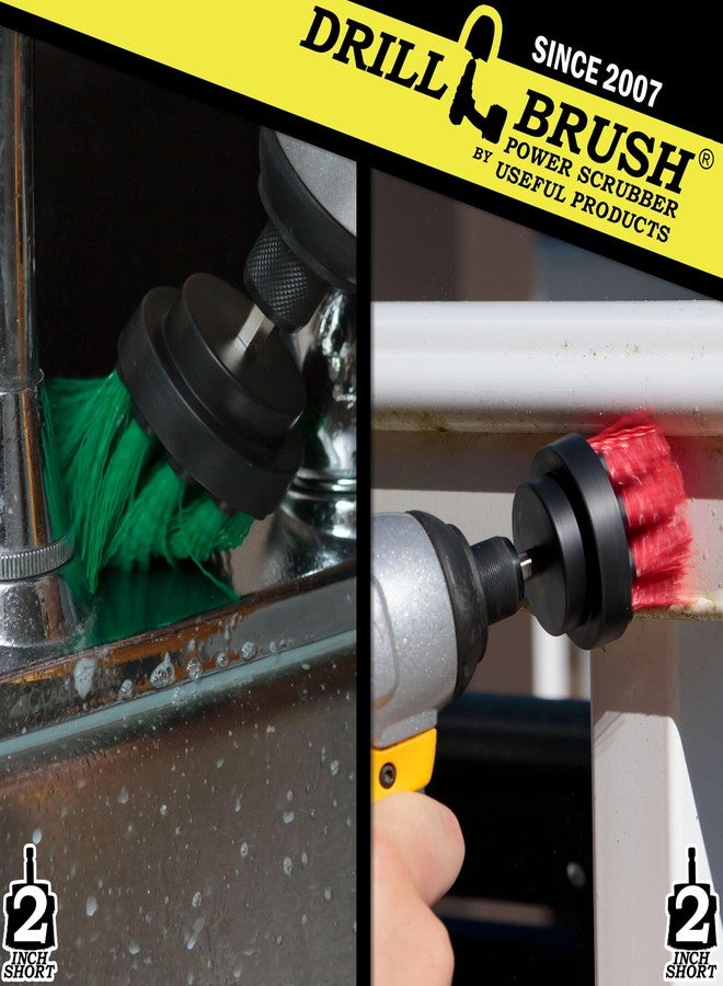 Drillbrush Kitchen Accessories - Pot Cleaner - Rice Cooker - Scrubber - Drill Brush - 2-inch Round Spin Brush Set - Grout Cleaner - Hard Water, Mineral, Calcium, Soap Scum - Rust Remover - Bird Bath - Cleaner - Image 2