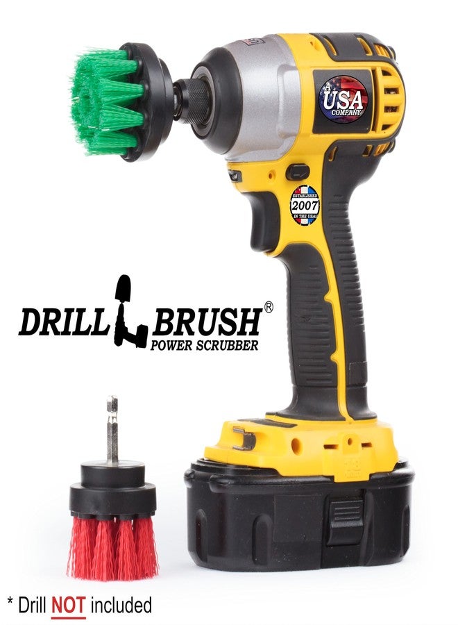 Drillbrush Kitchen Accessories - Pot Cleaner - Rice Cooker - Scrubber - Drill Brush - 2-inch Round Spin Brush Set - Grout Cleaner - Hard Water, Mineral, Calcium, Soap Scum - Rust Remover - Bird Bath - Cleaner - Image 5