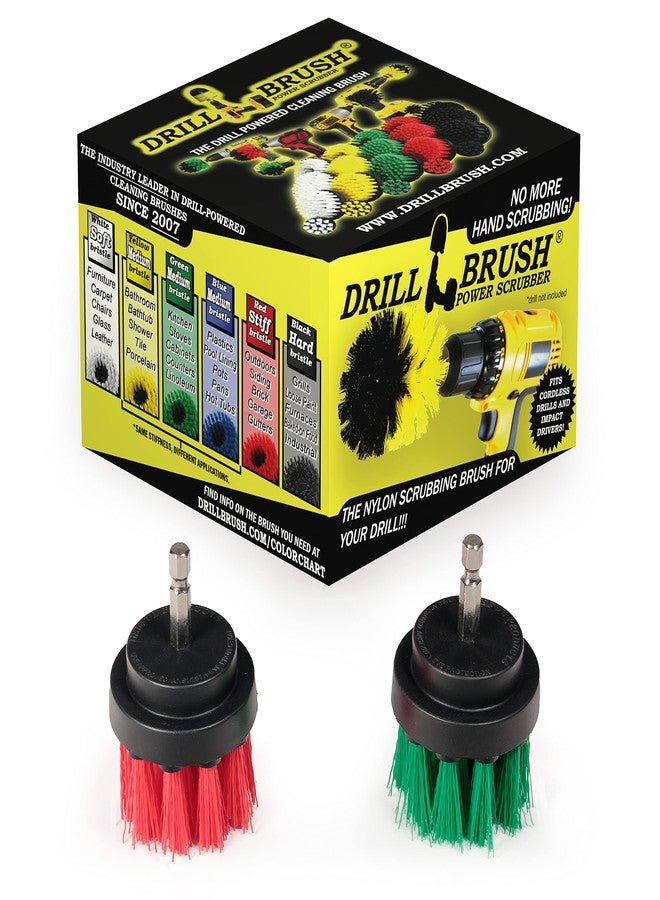 Drillbrush Kitchen Accessories - Pot Cleaner - Rice Cooker - Scrubber - Drill Brush - 2-inch Round Spin Brush Set - Grout Cleaner - Hard Water, Mineral, Calcium, Soap Scum - Rust Remover - Bird Bath - Cleaner - Image 1