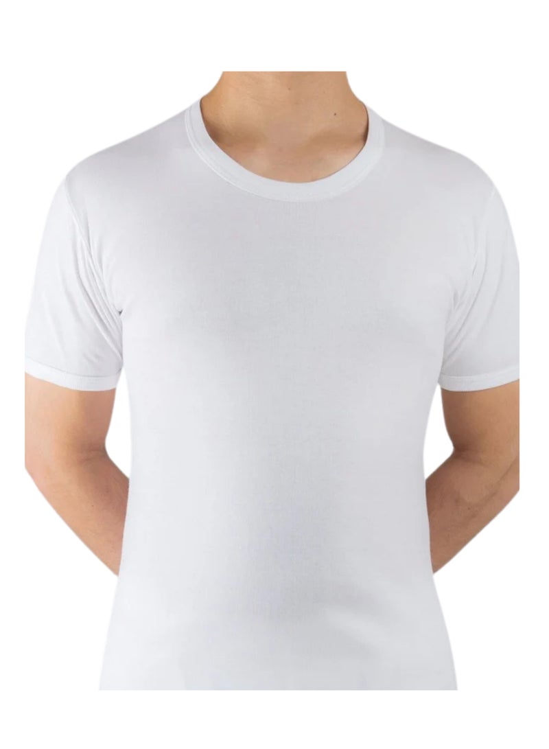 Men's white cotton T-shirt 100% (6 pieces)  - Image 1