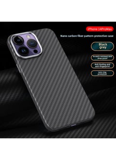 Carbon Fiber Kevlar For Iphone15Promax Phone Case For Iphone 16 Metal 13 Drop-resistant 12 Protective Case-Color:Black Metal Frame-Applicable Model:For Iphone13/14