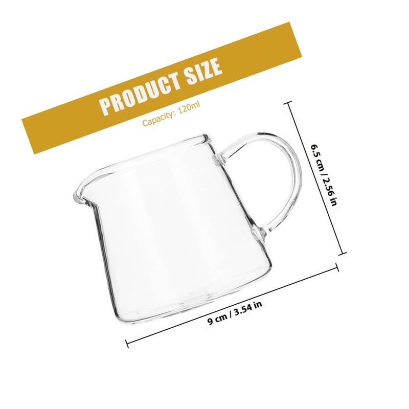 Transparent Glass Mini Coffee Pot Creamer Pitcher Coffee Pitcher Juice Cup - Image 2