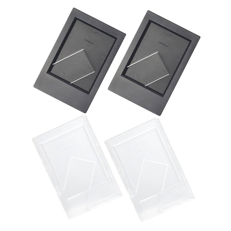 Mini Picture Frames Set 4pcs 3 Inch Frosted and Black for Desk Home Decor - Image 2