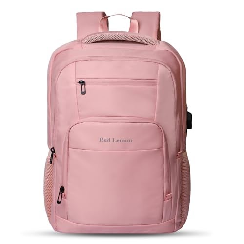Red Lemon Swiss Pack 26L Waterproof Laptop Backpack – Pro Series 2025 Model, 15.6" Laptop Bag with Rain Cover for Men & Women, Ideal for Office, Travel, School & Daily Use (Champagne Pink) - Image 1