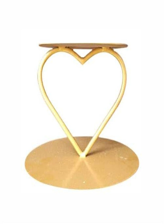 OM KRAFT OMKRAFT Metal Cake Decor Tier Heart Spacer Stand | 6 Inch Height Gold Finish Cake Separator | 2-Tier Cake Support Holder for Wedding, Birthday, Anniversary & Party Cakes - Image 1