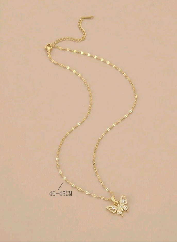 Attractives Trendy Stainless Steel Gold Plated Necklace For Women - Image 4