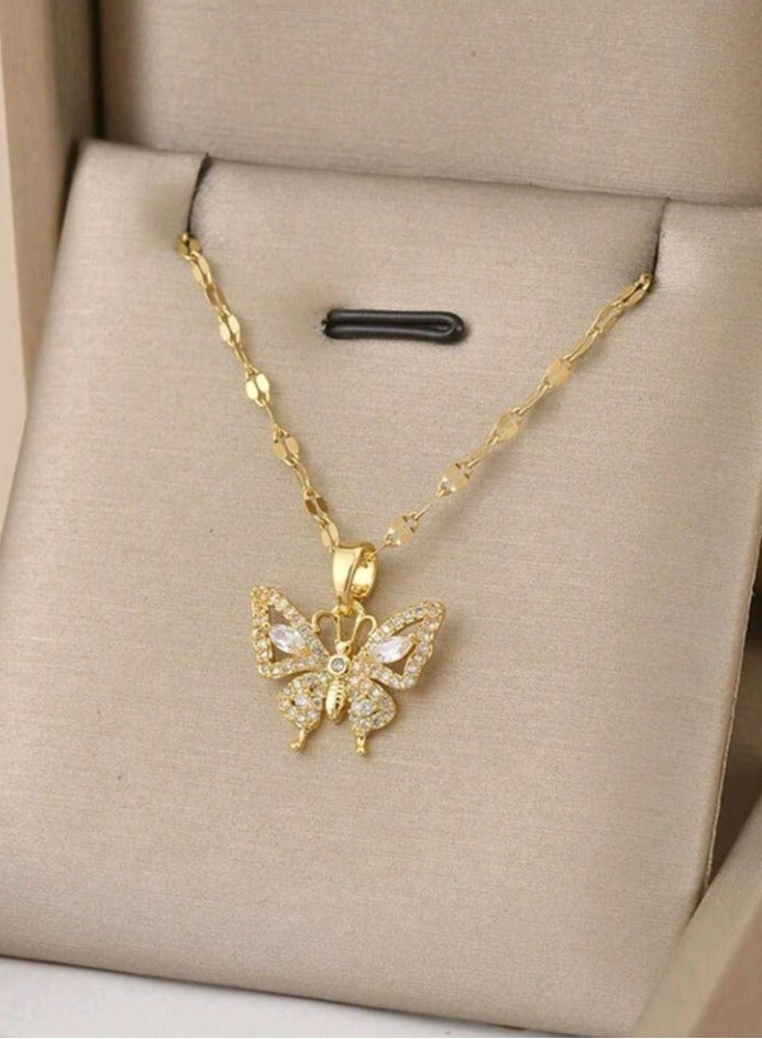 Attractives Trendy Stainless Steel Gold Plated Necklace For Women - Image 2