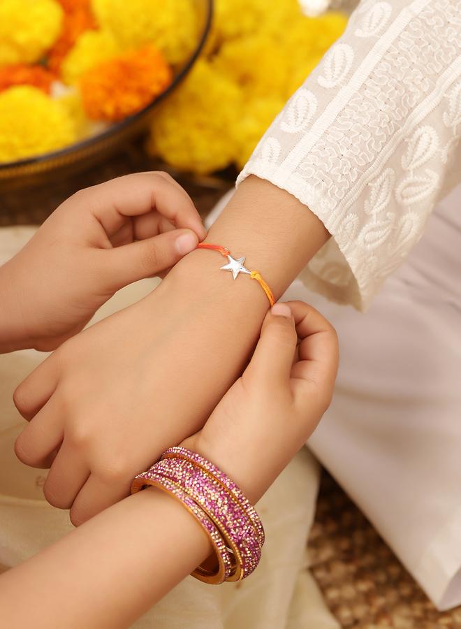 Bonkids Woven Thread Rakhi with Textured Center - Image 4