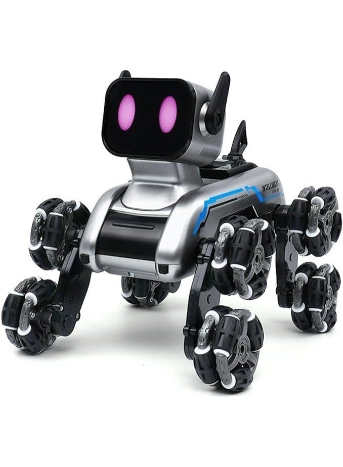 Kids Smart Robot Dog Toy For Kids – Remote & Gesture Control – 8 Wheels – Led Light-Up Eyes - Image 2