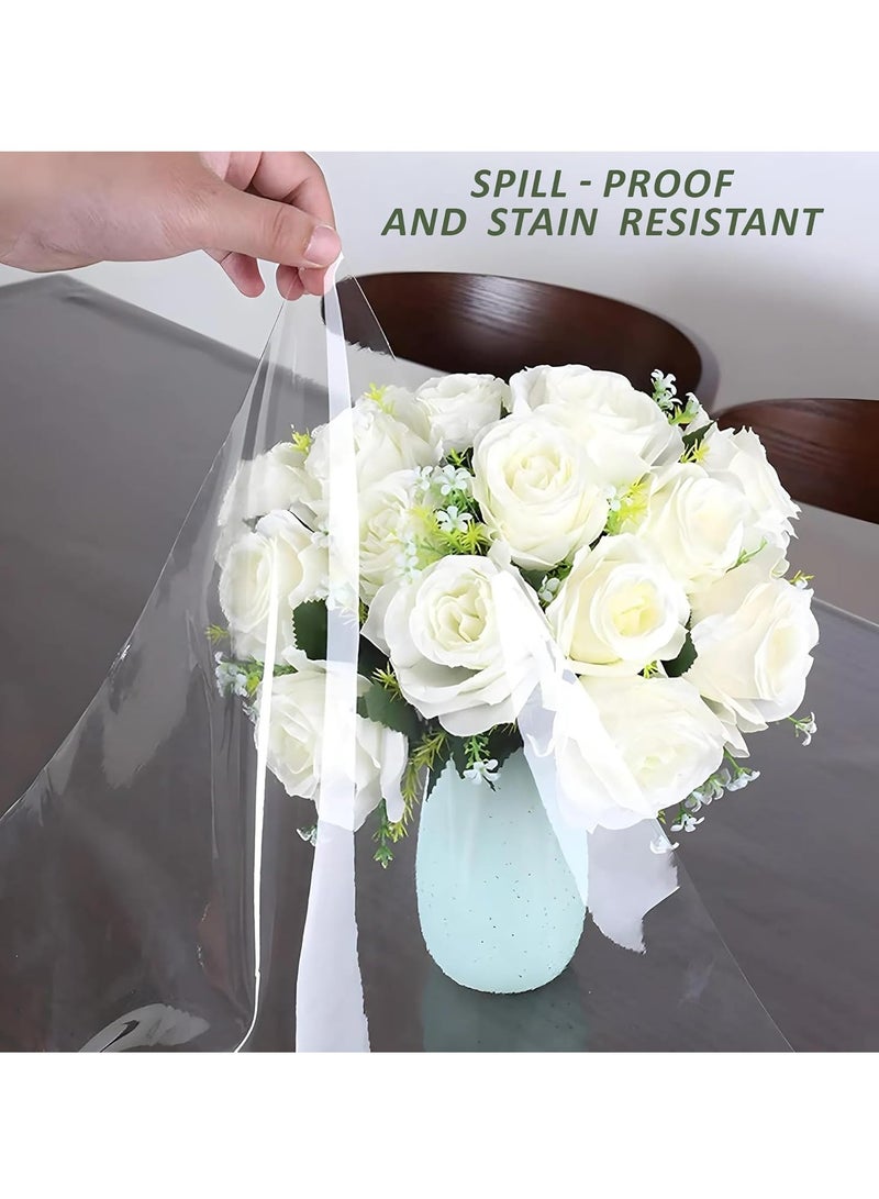 Kuber industries dining table cover 6 seater|Transparent Dining Table Cover|Table Cover for Home Decor| - Image 5