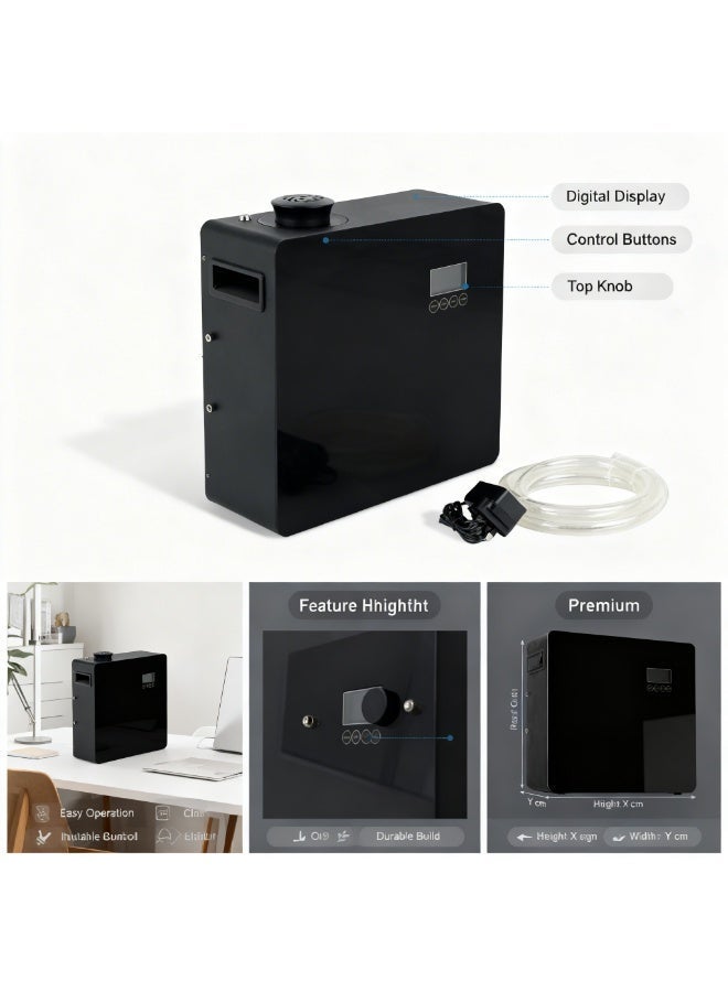 Scent Aroma Diffuser Machine | Automatic Fragrance Diffuser for Home, Office, Hotel and Spa | Quiet Scent Control with Digital Display | Black - Image 3