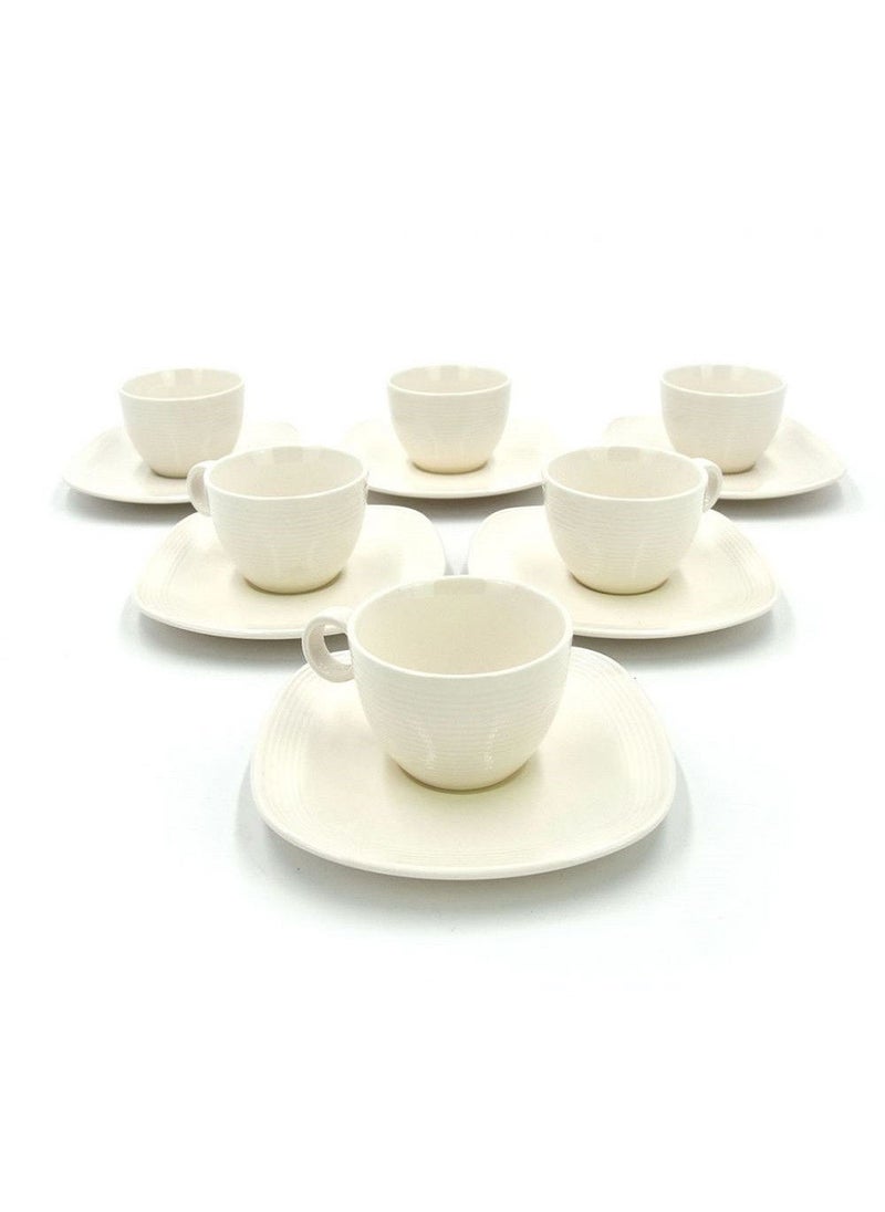 Qualitier Espresso 12-Piece Cups and Saucers - Image 1