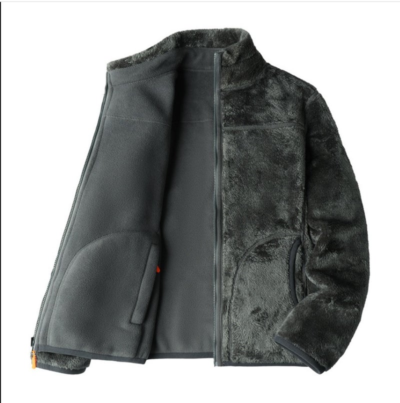 معطف فليس للنساء معطف فليس قطبي قمة علامة تجارية عصرية مزدوجة الوجه سميكة من فليس الكورال سترة كارديجان - Image 5