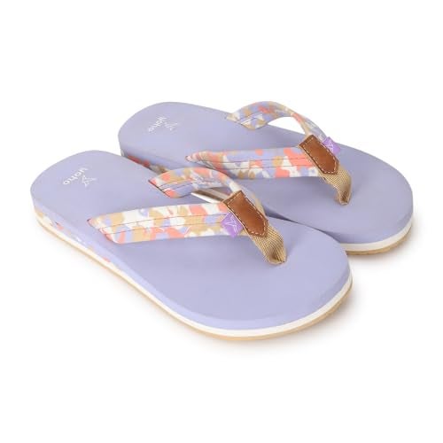 YOHO Marble Slippers for Women | Cushioned Slippers| Lightweight| Waterproof | Violet - UK 4 - Image 4