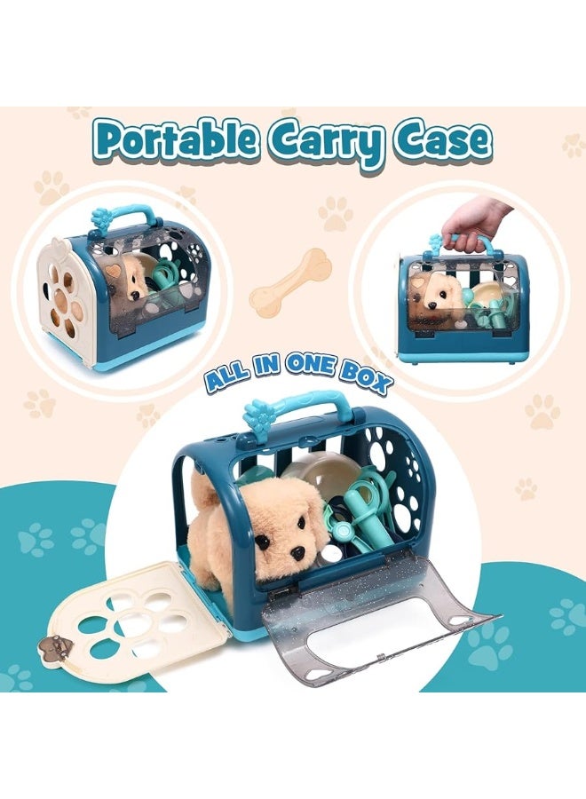 Gc G.C 22Pcs Dog Toys for Kids Doctor Kit, Walking Barking Electronic Interactive Stuffed Dog Vet Kit Costume Pretend Play Puppy Pet Care Veterinarian Playset, Gifts for Kids Girls 3 4 5 6+ Year Old - Image 3
