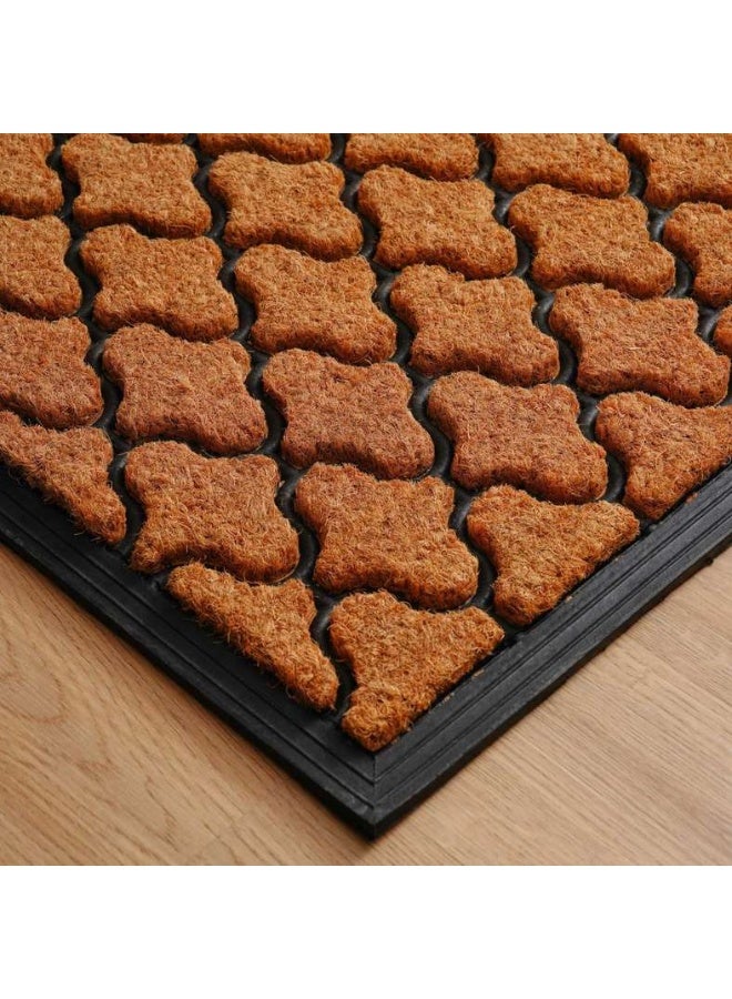 Pan Home سجادة باب برايس 60×120 سم، لون طبيعي/أسود - Image 1
