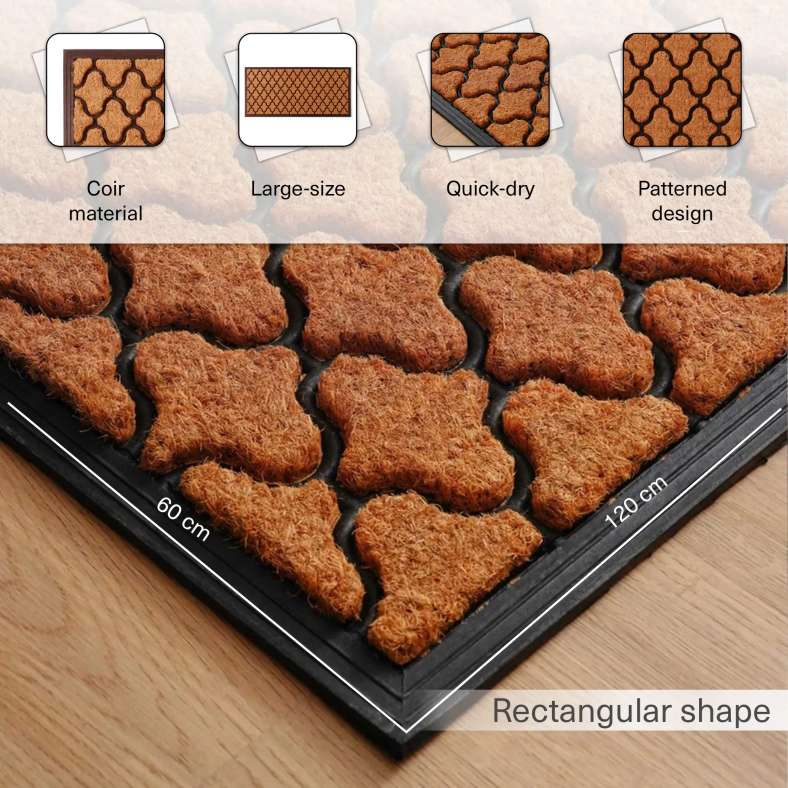 Pan Home Brice Door Mat 60x120Cm-Natural/Black - 252TAC9900026 - Image 4