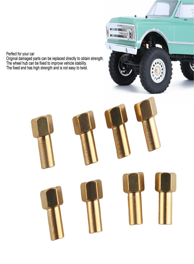 Pegau RC Nut, Brass 8Pcs Rust Resistant RC Nut for SCX24 (8mm) - Image 3