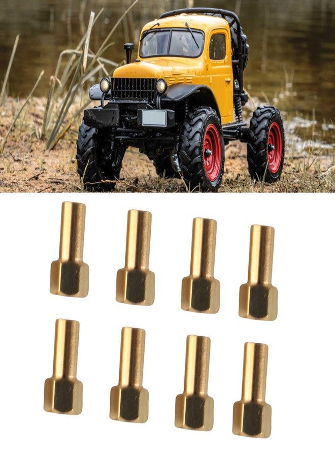 Pegau RC Nut, Brass 8Pcs Rust Resistant RC Nut for SCX24 (8mm) - Image 5