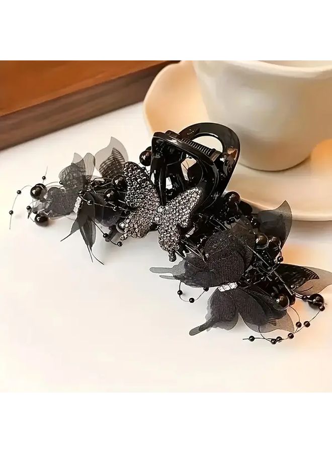 Black Hair Claw Clip For Women Updo Hairstyle Non Slip Grip Formal Events Everyday - Image 5