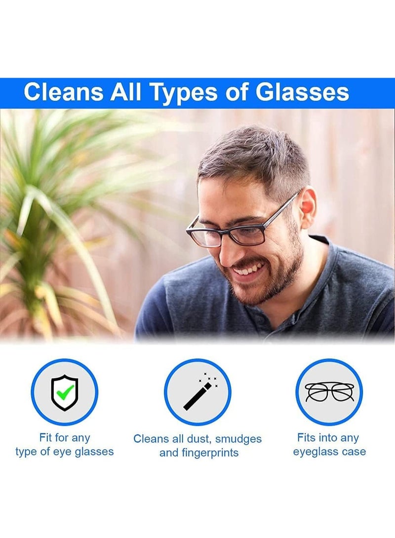 12-Pack Microfiber Cleaning Cloths for Glasses, Lenses & Screens - 15x18cm (5.9x7 Inch) Black Wipes with Serrated Edges - Eyeglass, Sunglass, Phone, Camera, Laptop & Jewelry Cleaner - Image 2